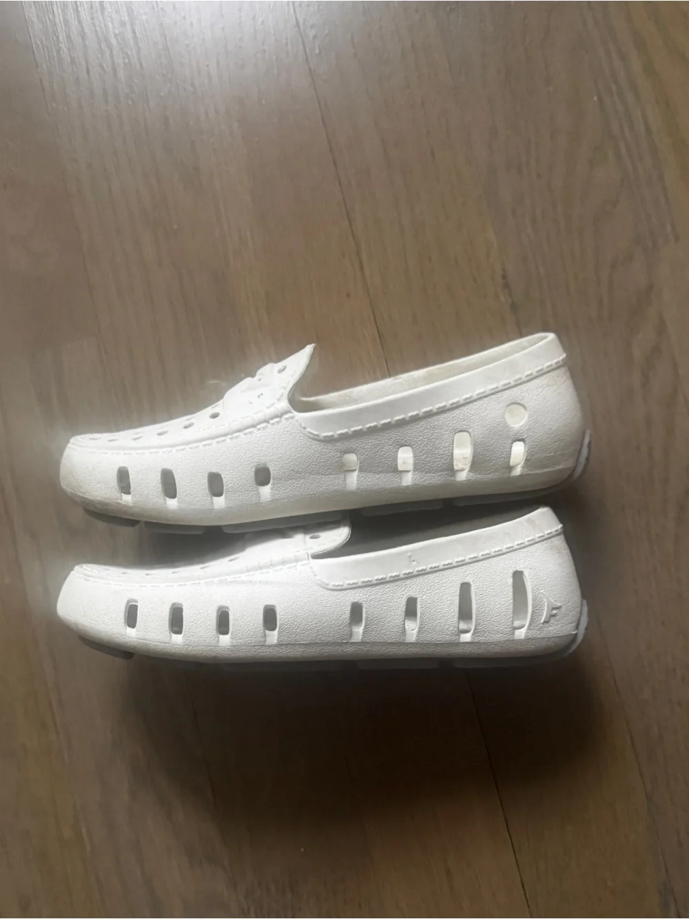 Floafers White Perforated Loafers Toddler Size 12 Slip On Lightweight Shoes